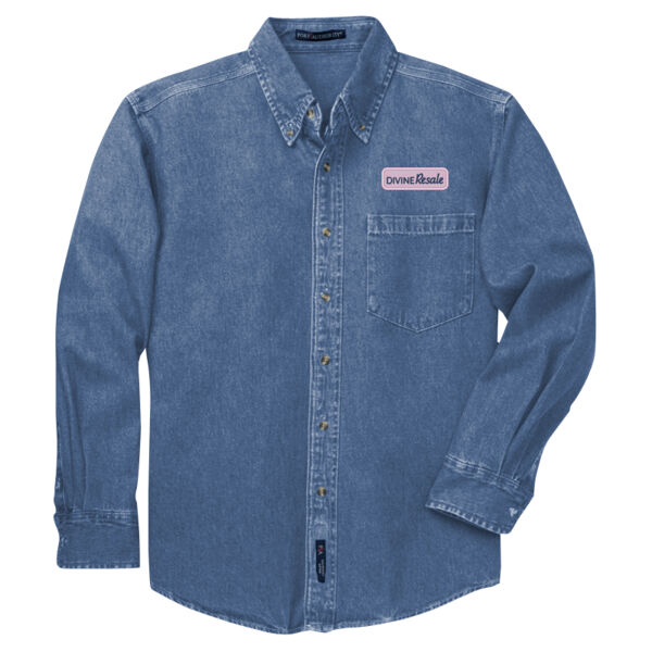 Heavyweight Denim Shirt, Embroidery Thumbnail