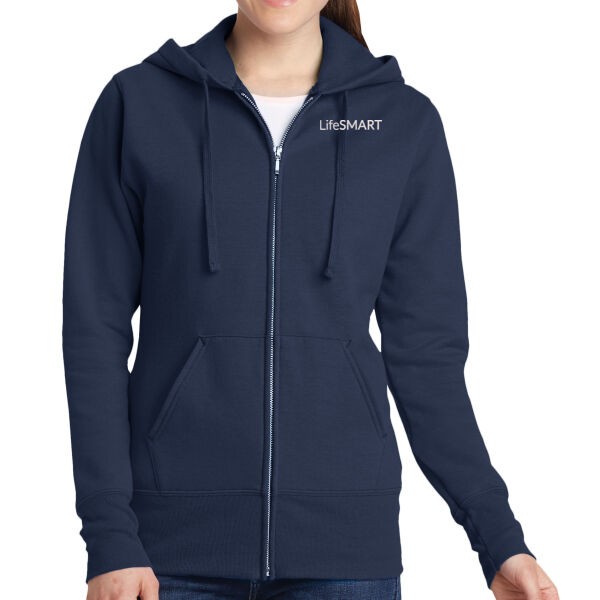 Ladies Core Fleece Full Zip Hooded Sweatshirt Thumbnail